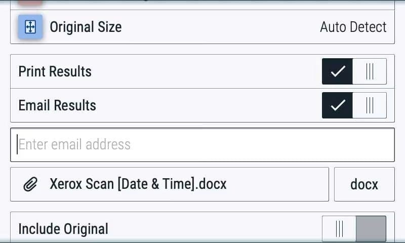 Écran de l'application Xerox® Summarizer Écran de l'application Xerox® Summarizer